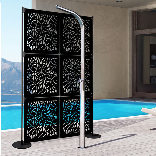 MANGROVIE - Pannello in PVC traforato - Parasole Colore: nero, Misura: 48x48 cm