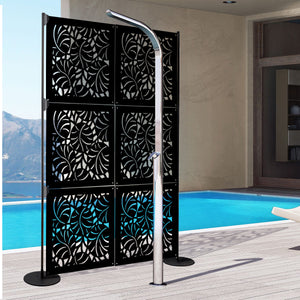 MANGROVIE - Pannello in PVC traforato - Parasole Misura: 73x73 cm, Colore: nero