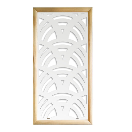MAORI - Moduli Decorativi in Legno e PVC Misura: 47x94 cm, Colore: bianco