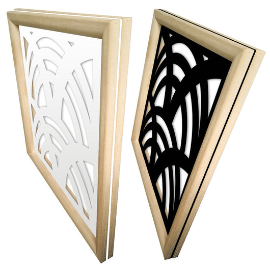 MAORI - Moduli Decorativi in Legno e PVC Misura: 73x73 cm, Colore: bianco