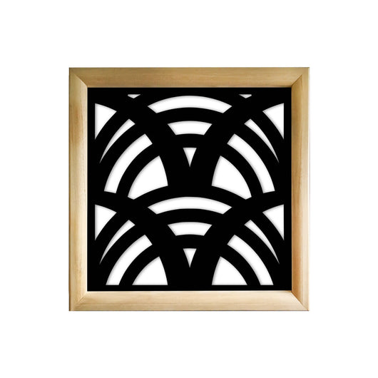 MAORI - Moduli Decorativi in Legno e PVC Colore: nero, Misura: 48x48 cm