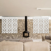 MAORI - Pannello in PVC traforato - Parasole Colore: bianco, Misura: 73x73 cm