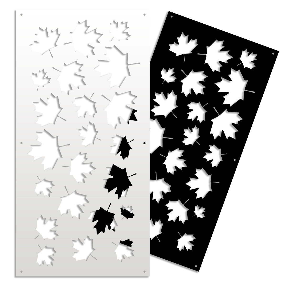 MAPLE - Pannello in PVC traforato - Parasole Colore: nero, Misura: 47x94 cm