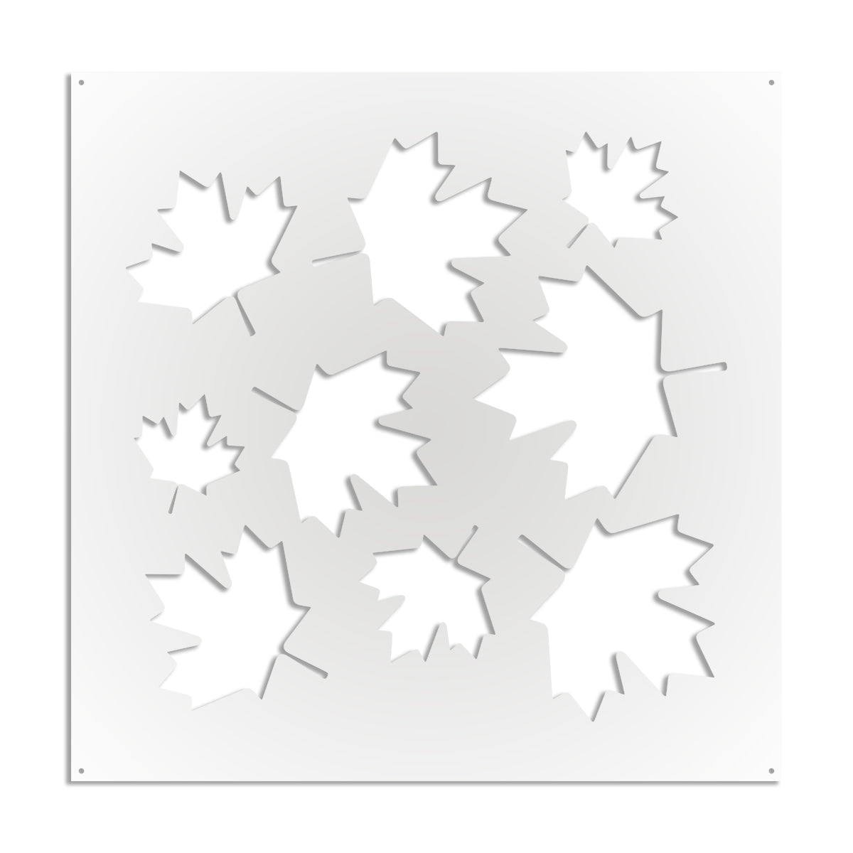 MAPLE - Pannello in PVC traforato - Parasole Colore: bianco, Misura: 48x48 cm