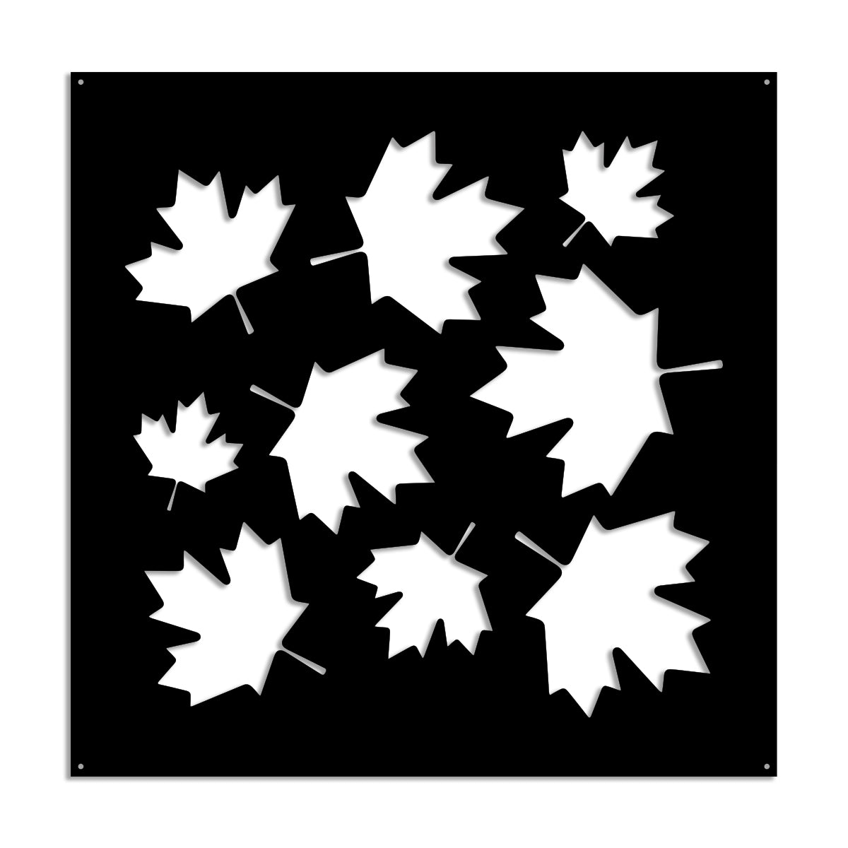 MAPLE - Pannello in PVC traforato - Parasole Misura: 48x48 cm, Colore: nero