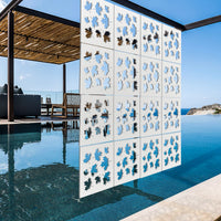 MAPLE - Pannello in PVC traforato - Parasole Misura: 73x73 cm, Colore: bianco