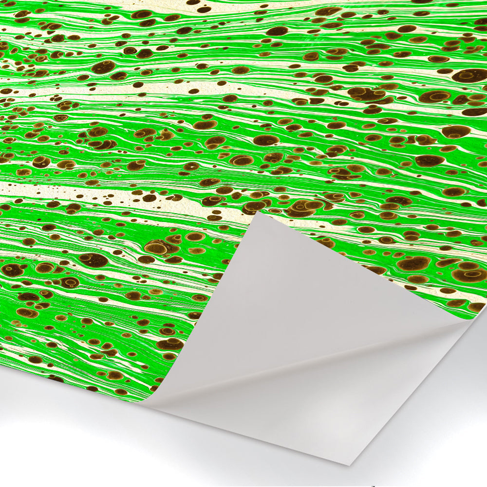 MARBLED PAPER - GREEN - Pellicola adesiva in PVC finitura opaca Misura: 100x300 cm