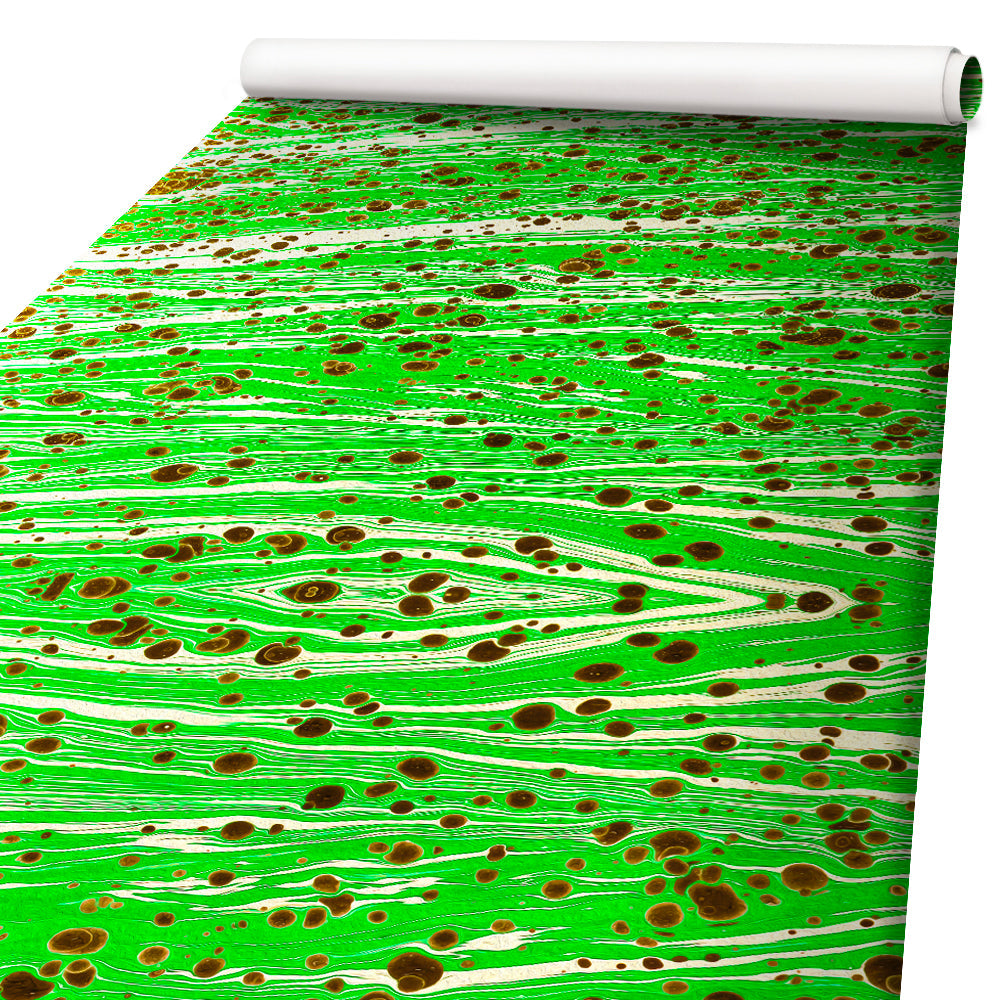 MARBLED PAPER - GREEN - Pellicola adesiva in PVC finitura opaca Misura: 100x200 cm