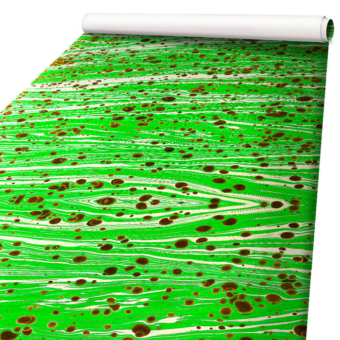 MARBLED PAPER - GREEN - Pellicola adesiva in PVC finitura opaca Misura: 100x500 cm