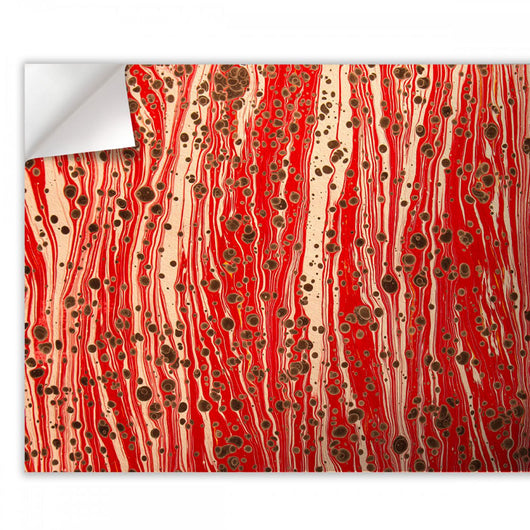 MARBLED PAPER - RED - Pellicola adesiva in PVC finitura opaca Misura: 100x1000 cm