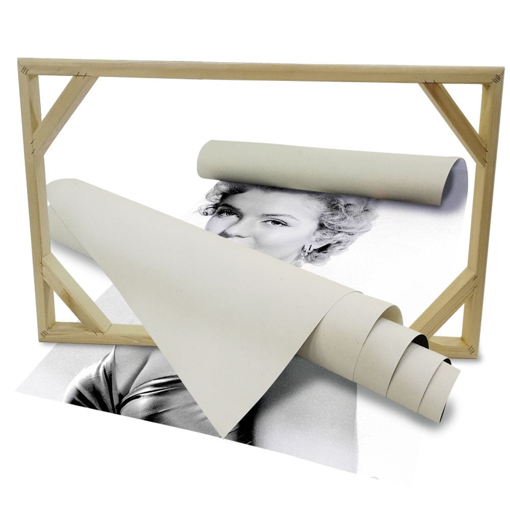 Marilyn Monroe - stampa su tela in alta definizione con telaio in legno Misura: 50x70 cm