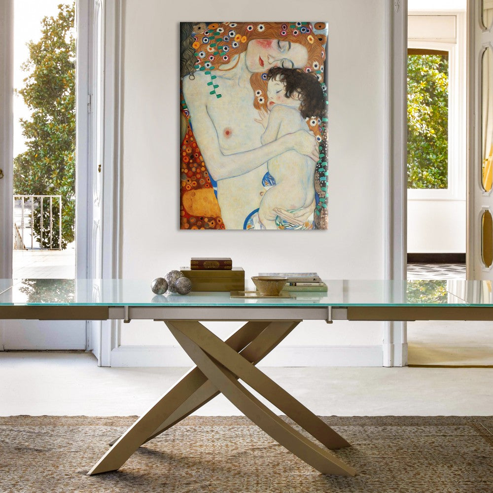 MATHER - Gustav Klimt - Quadro stampato su Canvas e montato su telaio in legno Misura: 70x100 cm