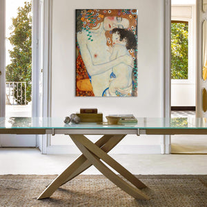 MATHER - Gustav Klimt - Quadro stampato su Canvas e montato su telaio in legno Misura: 100x140 cm