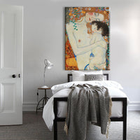 MATHER - Gustav Klimt - Quadro stampato su Canvas e montato su telaio in legno Misura: 70x100 cm
