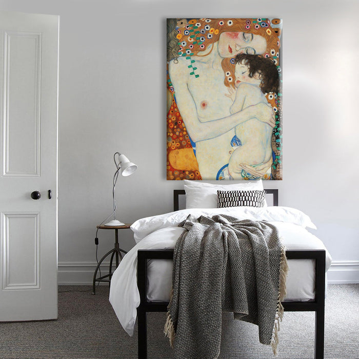 MATHER - Gustav Klimt - Quadro stampato su Canvas e montato su telaio in legno Misura: 70x100 cm