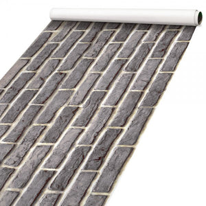 MATTONE GRIGIO - Pellicola stampata adesiva in PVC finitura opaca Misura: 100x300 cm
