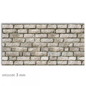 MATTONE MONOCROM - Paraschizzi da cucina in PVC flessibile - Misura 120x60cm spessore 3mm