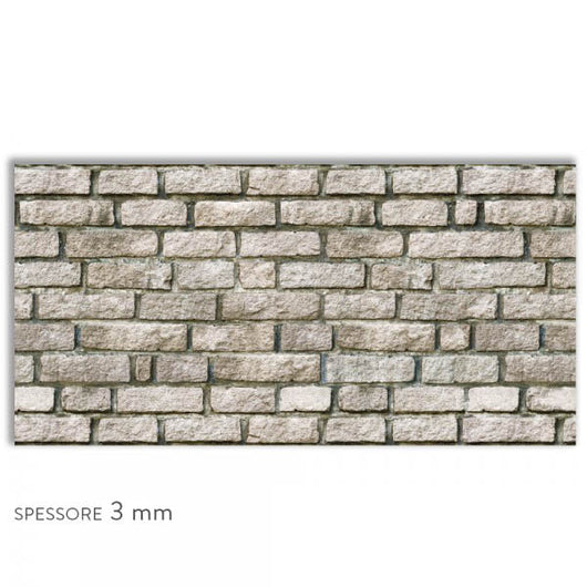 MATTONE MONOCROM - Paraschizzi da cucina in PVC flessibile - Misura 120x60cm spessore 3mm