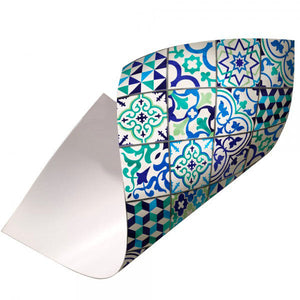 MATTONELLE VIETRI - Paraschizzi da cucina in PVC flessibile - Misura 120x60cm spessore 3mm Title: Blu