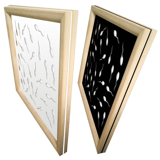 MAYBE LIFE - Moduli Decorativi in Legno e PVC Colore: bianco, Misura: 48x48 cm