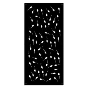 MAYBE LIFE - Pannello in PVC traforato - Parasole Colore: nero, Misura: 47x94 cm