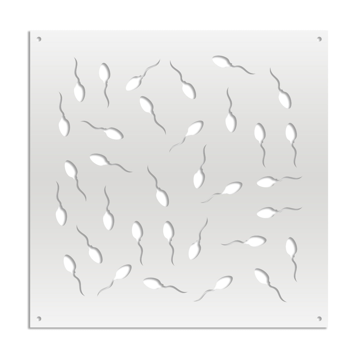 MAYBE LIFE - Pannello in PVC traforato - Parasole Misura: 73x73 cm, Colore: bianco
