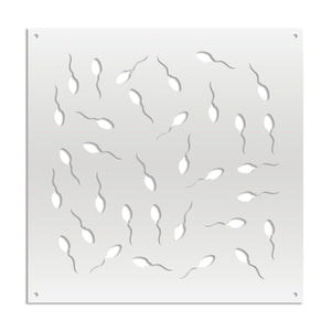 MAYBE LIFE - Pannello in PVC traforato - Parasole Misura: 73x73 cm, Colore: bianco