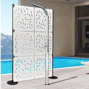 MAYBE LIFE - Pannello in PVC traforato - Parasole Misura: 48x48 cm, Colore: bianco