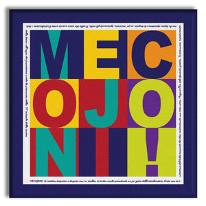 MECOJONI - Quadro stampa su tela montata su telaio in legno Misura: 100x100 cm