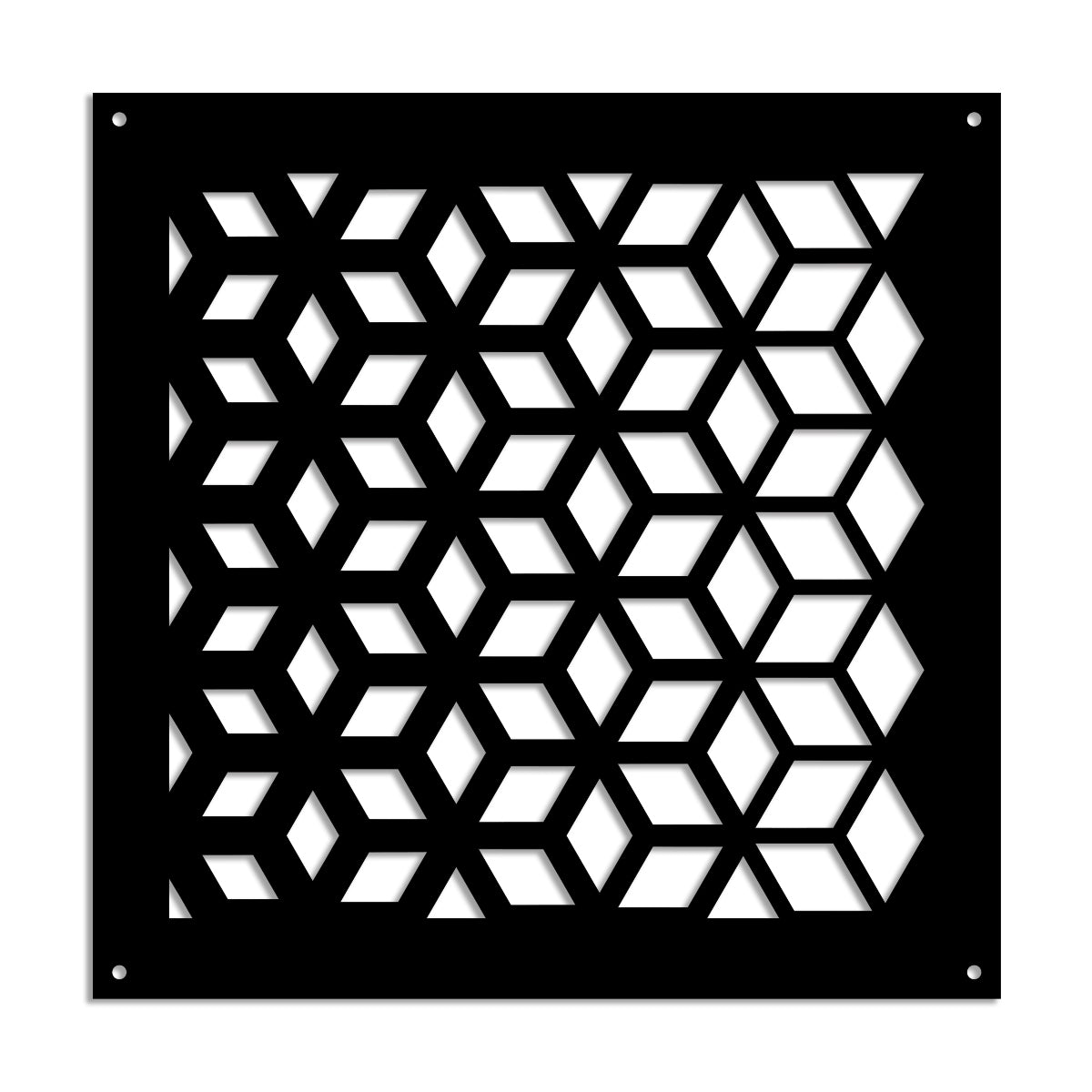 METAMORPHOSIS - Pannello in PVC traforato - Parasole Misura: 48x48 cm, Colore: nero