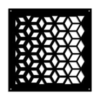 METAMORPHOSIS - Pannello in PVC traforato - Parasole Misura: 48x48 cm, Colore: nero