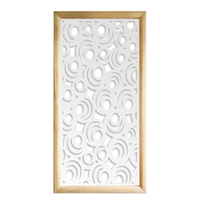 MICKEY - Moduli Decorativi in Legno e PVC Misura: 47x94 cm, Colore: bianco