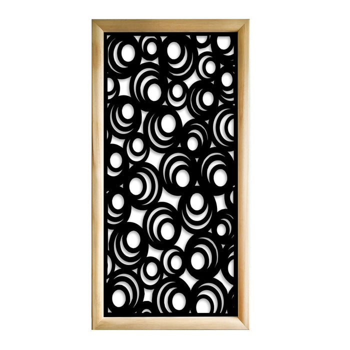 MICKEY - Moduli Decorativi in Legno e PVC Misura: 47x94 cm, Colore: nero