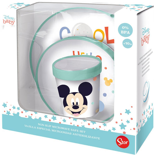 Gift Set Pappa Bambini Disney Mickey Mouse da 3 pezzi