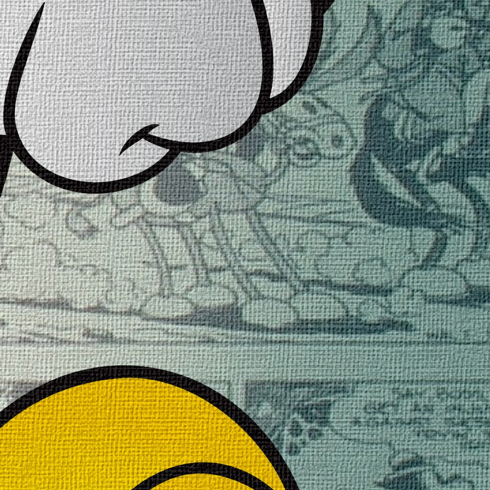 MICKEY MOUSE - Quadro stampato su Canvas e montato su telaio in legno Misura: 70x100 cm