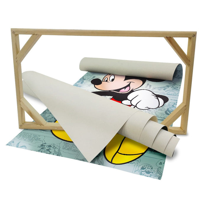 MICKEY MOUSE - Quadro stampato su Canvas e montato su telaio in legno Misura: 50x70 cm
