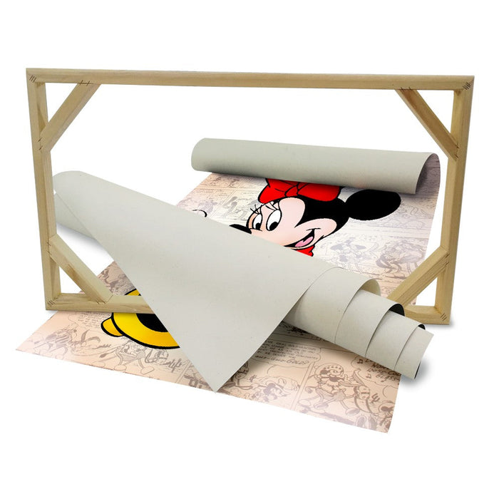 MINNIE - Quadro stampato su Canvas e montato su telaio in legno Misura: 100x140 cm