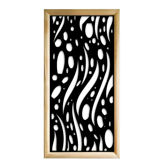 MISTRAL - Moduli Decorativi in Legno e PVC Misura: 73x148 cm, Colore: nero