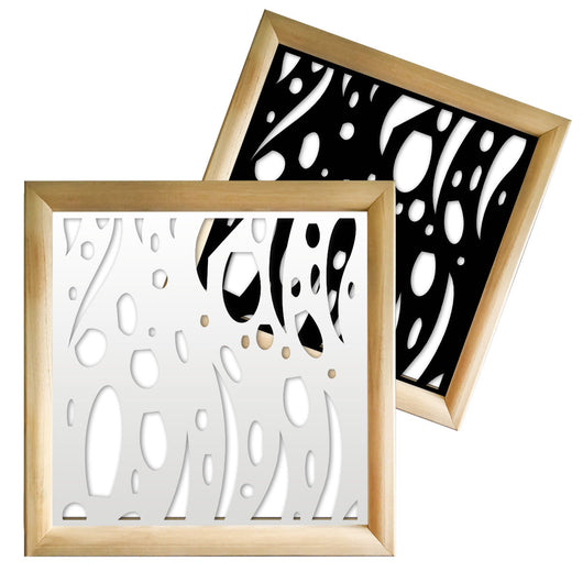 MISTRAL - Moduli Decorativi in Legno e PVC Colore: bianco, Misura: 48x48 cm