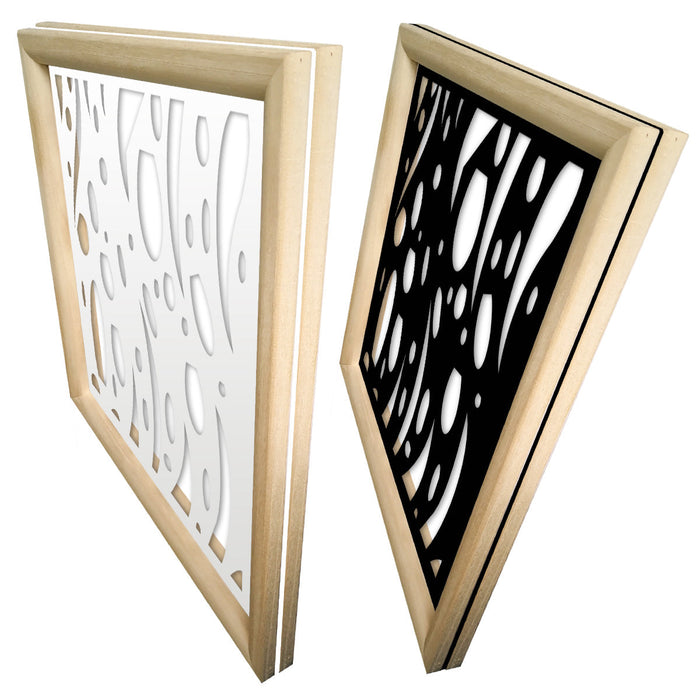 MISTRAL - Moduli Decorativi in Legno e PVC Colore: nero, Misura: 73x73 cm