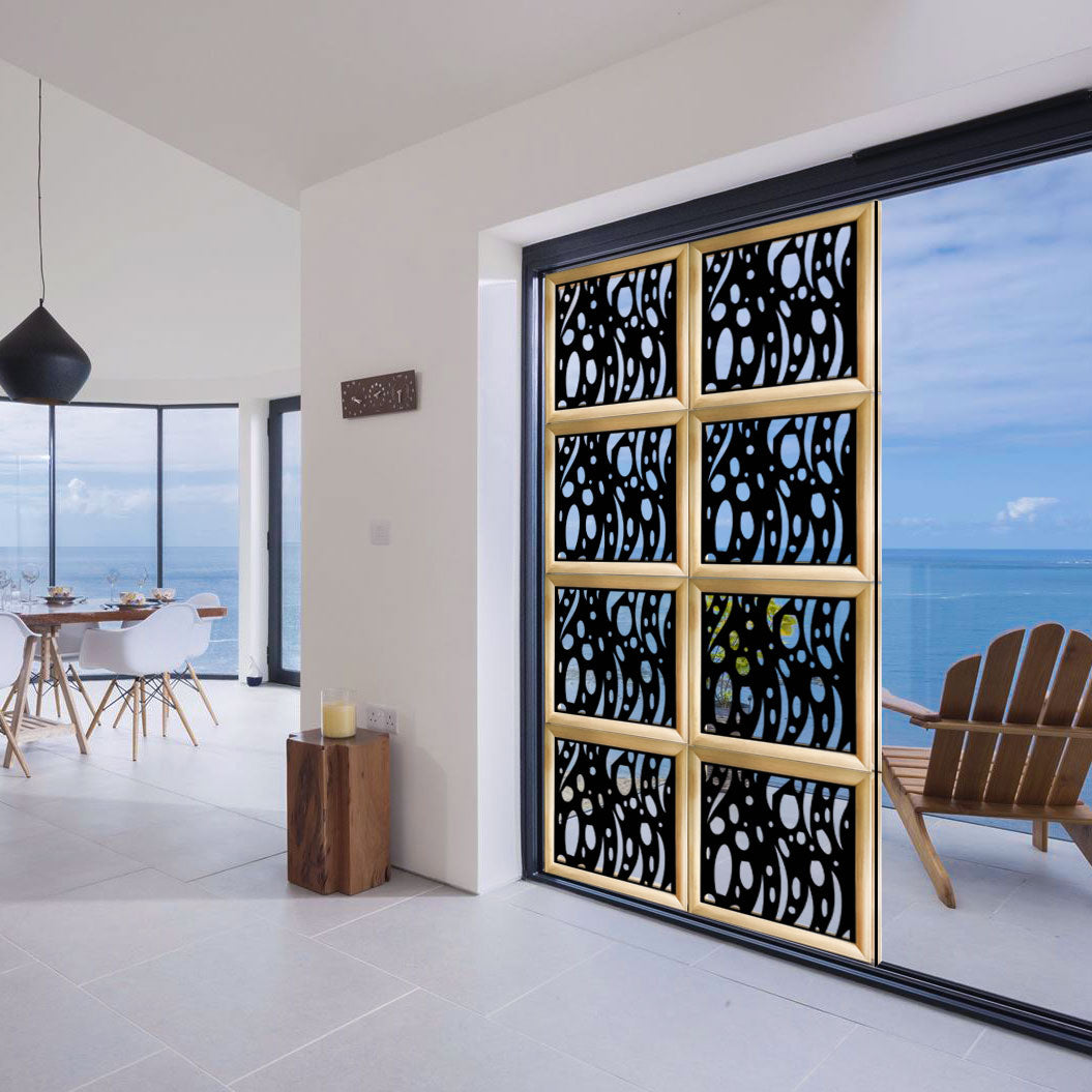 MISTRAL - Moduli Decorativi in Legno e PVC Colore: nero, Misura: 73x73 cm