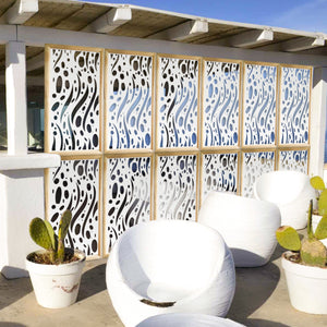 MISTRAL - Moduli Decorativi in Legno e PVC Misura: 73x148 cm, Colore: bianco