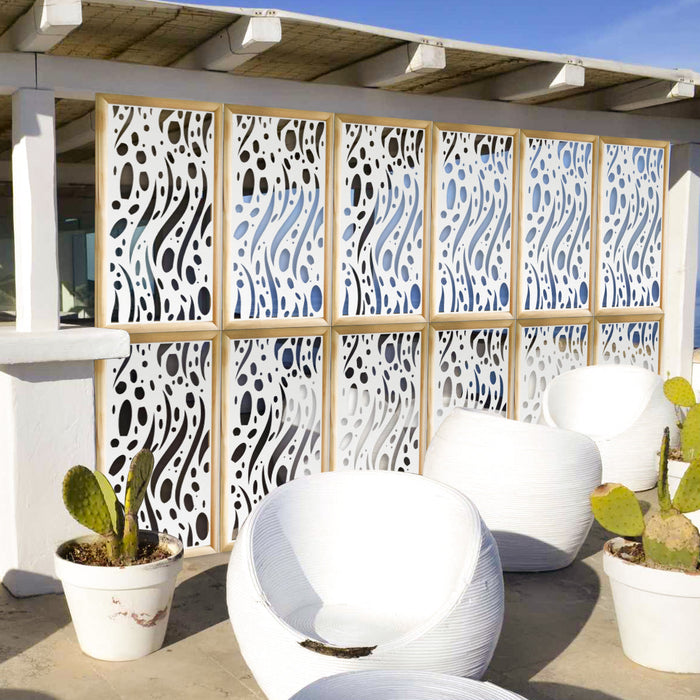 MISTRAL - Moduli Decorativi in Legno e PVC Misura: 73x148 cm, Colore: bianco