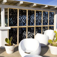 MISTRAL - Moduli Decorativi in Legno e PVC Misura: 73x148 cm, Colore: nero