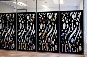 MISTRAL - Pannello in PVC traforato - Parasole Colore: nero, Misura: 98x198 cm