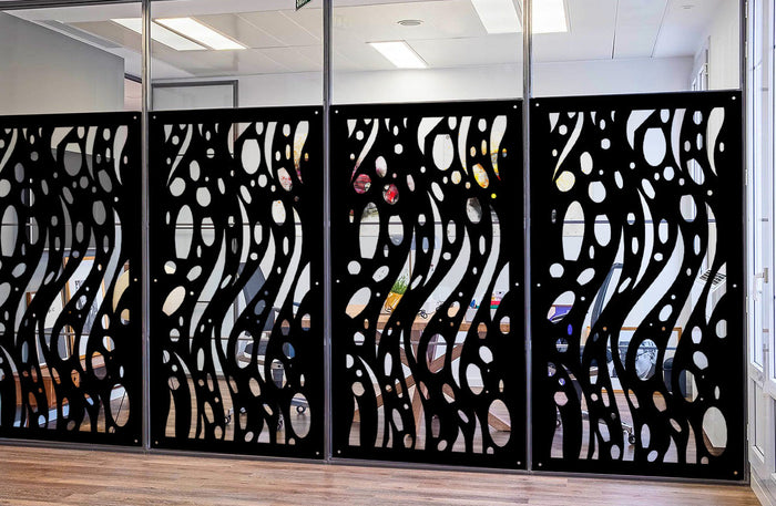 MISTRAL - Pannello in PVC traforato - Parasole Colore: nero, Misura: 98x198 cm