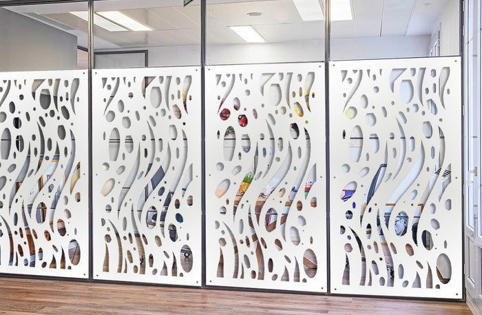 MISTRAL - Pannello in PVC traforato - Parasole Misura: 73x148 cm, Colore: bianco