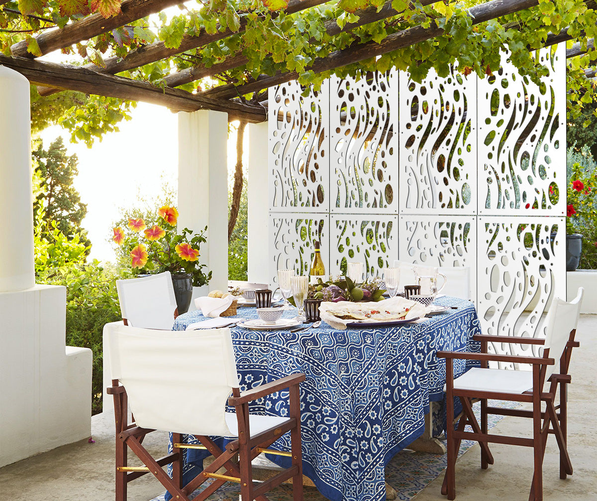 MISTRAL - Pannello in PVC traforato - Parasole Misura: 73x148 cm, Colore: bianco