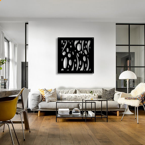 MISTRAL - Pannello in PVC traforato - Parasole Misura: 73x73 cm, Colore: nero