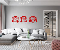 MONKEY - Adesivo murale wall sticker in vinile 40x150 cm Colore: Rosso
